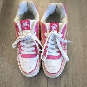 Barbie Women's Size 8 Pink White Floral Sneakers Y2K Aesthetic Low Top